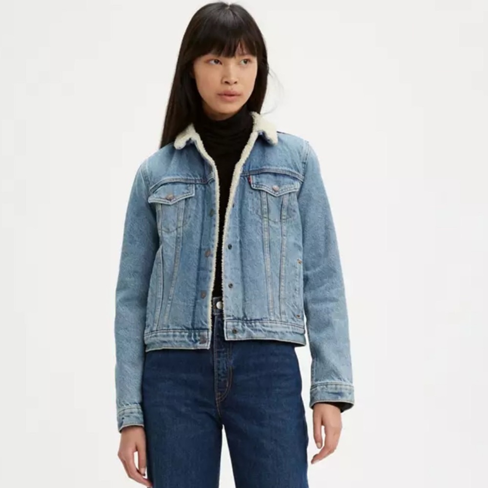 & Denim | Denim Button Down Jacket | Size S